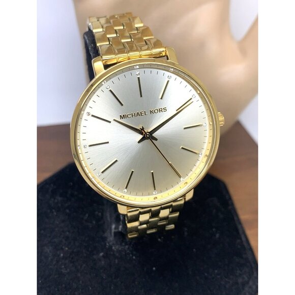 Michael Kors Women\'s Watch MK3898 Pyper Quartz Gold Stainless Steel 38mm
